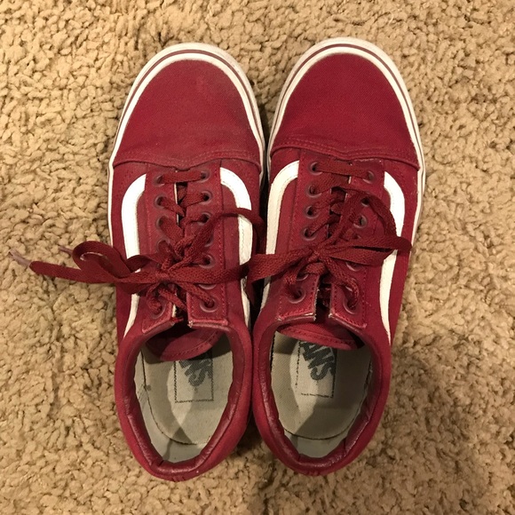 Vans Shoes - Women’s Maroon Old Skool Vans! Worn!